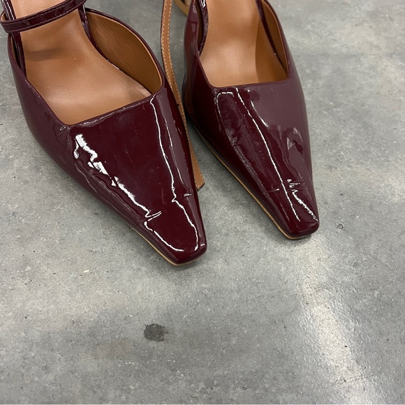 Reformation Burgundy Patent Leather Heels - Picture 4 of 7